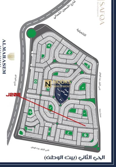 شقة للبيع ناصية دخلة صريحة من فيوزون الحي الثاني J202 بيت الوطن على شارع 32 متر استلام ديسمبر 2026