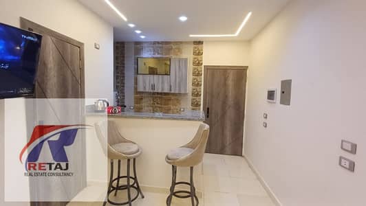 Furnished studio apartment for rent in Gardenia Heights 1, Fifth Settlement                                                                          .