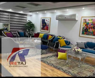 Fully furnished, ultra-super-lux apartment for sale in Heliopolis, overlooking Almaza Park. Modern building (2020). Special price, fully furnished and