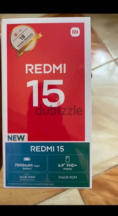 Redmi 15 8/256 جديد