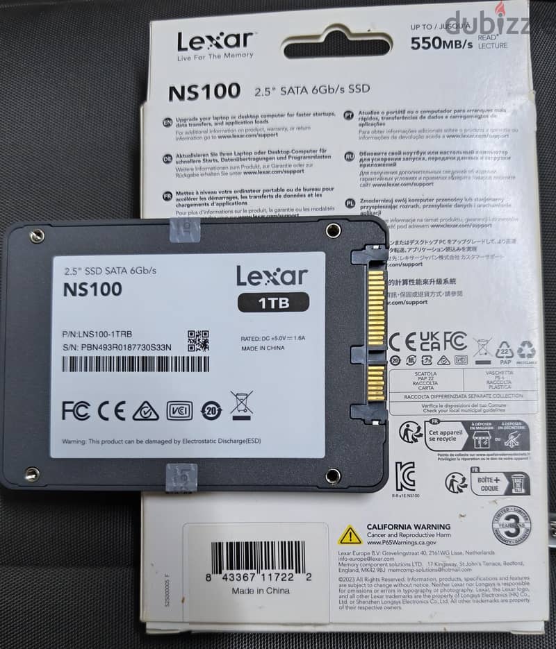 Lexar 1TB NS100 SSD 2.5 SATA 1