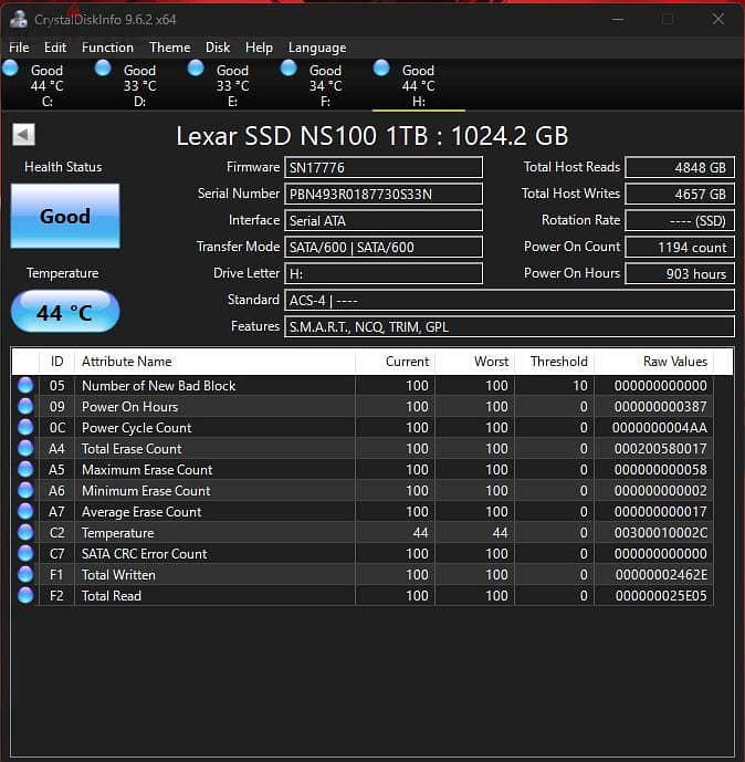 Lexar 1TB NS100 SSD 2.5 SATA 3