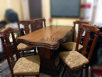 سفرة ٦ كراسي + نيش ٣ درفة