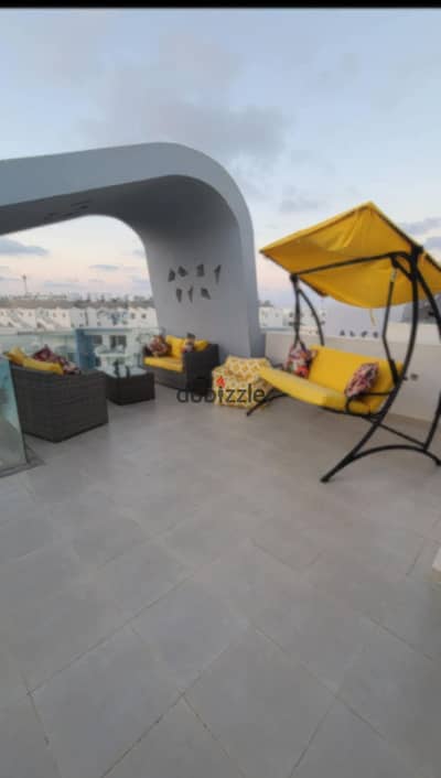 Furnished with Kitchen and ACs available Penthouse Lowest Price Best Location for Rent in Fouka Bay North Coast