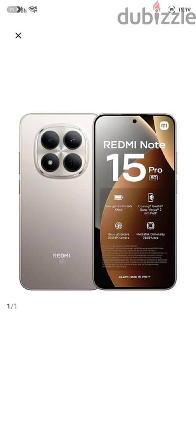 شاومي ريدمي نوت 15 برو 5 جي  Xiaomi Redmi Note 15 Pro  5G بخصم 20٪