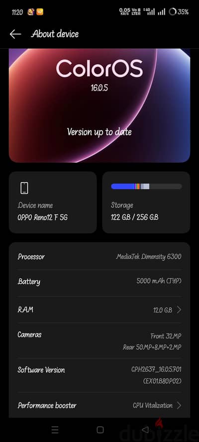 اوبو رينو 12 اف  5g