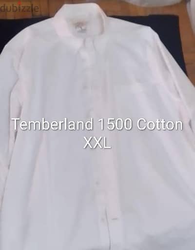 قميص أبيض تيمبرلاند Timberland أصلي قطن طبيعي جديد XXL