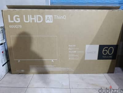 شاشة ال جي ٦٠ بوصة UQ79 سمارت 4k فرز كرتونة زيرو ضمان سنة من المعرض