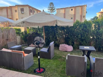 Ground floor chalet for rent in Season Farah Village 2, next to Marassi