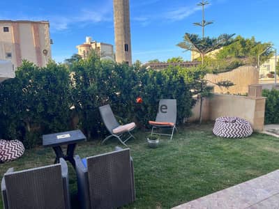 Ground floor chalet for rent in Season Farah Village 2, next to Marassi