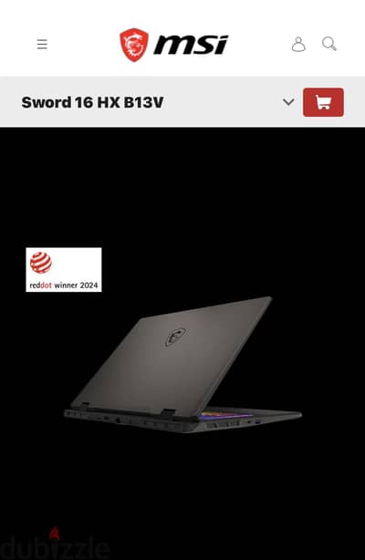 MSI Sword 16 HX b13V لسه فالضمان