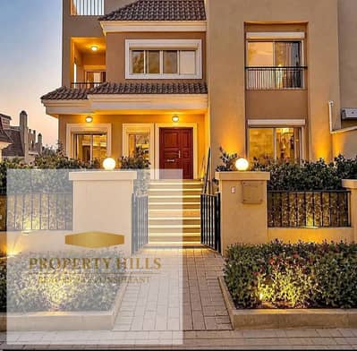 Villa for sale, ready for viewing, wall by wall with Madinaty, Talaat Mostafa, and next to AUC with a big discount