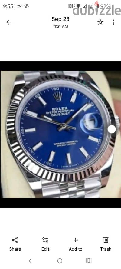 Rolex date just mirror original, japan movement.