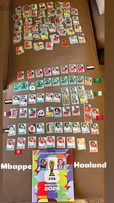 Mbappe Haaland 420 panini stickers مبابى و هالاند و ٤٢٠ ستيكر بانينى