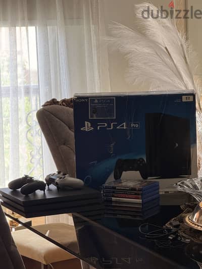 Playstation 4 pro 1t like a new with Games and 2 DUALSHOCK®4 Playstation 4 pro 1t like a new with Games and 2 DUALSHOCK®4