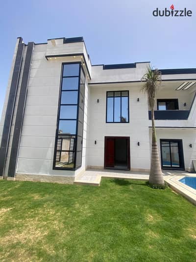A rare opportunity: a luxurious villa with a private garden in King Mariout, Alexandria.