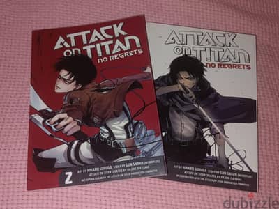 مجلدين attack on Titan no regrets هاي كوبي شبه الاصلي حالة جديدة