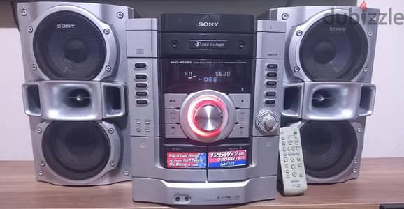 كاسيت Sony Hi-Fi أصلي موديل MHC-RG290 مع السماعات الأصلية مع الريموت .