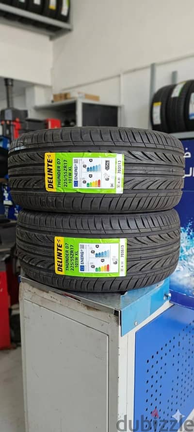 متاح فردتين مقاس 225/55/17ZR ديلانتي تيلاندي جداد زيرة