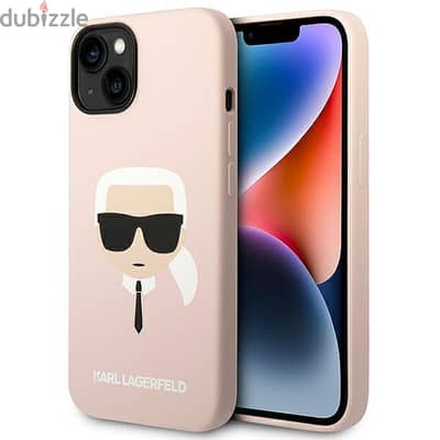 Karl lagerfeld Iphone 15 plus & 14 plus pink   silicone cover