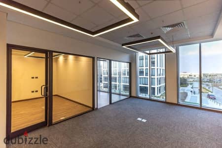 Unique office located in 96m, finished for rent in the strongest business district in Cairo Festival City CFC, Fifth Settlement