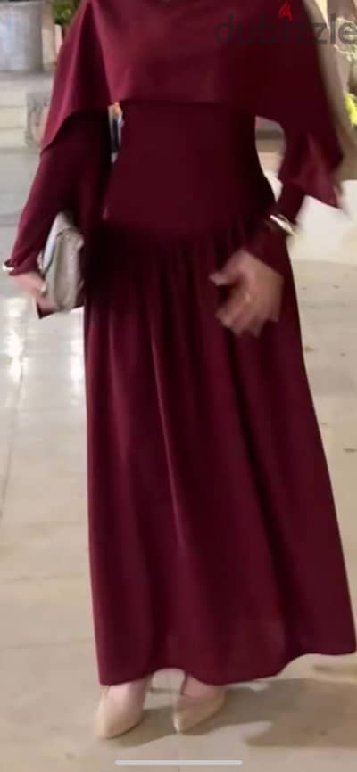 burgundy dress