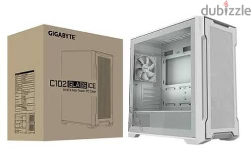 GIGABYTE C102 GLASS ICE - كيسة جيجا بايت فاضية ار جي بي