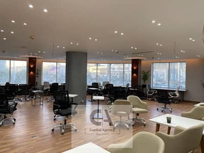 Office space for rent, 494 sq m, in a prestigious administrative mall - finished with air conditioning - Fifth Settlement