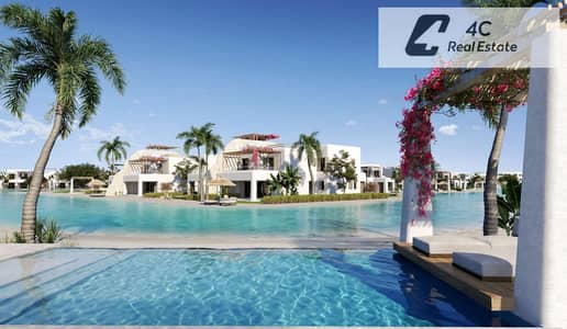 باقل من سعر الماركت شاليه  تشطيب كامل بالتكييفاتLagoon View ريسيل Bianchi–الساحل الشمالي بتقسيمه مميزة جاهز للمعاينه بمقدم و تكمله اقساط بدون اي فوايد