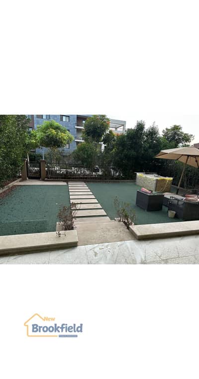 شقه ارضى بجاردن للايجار بالتكييفات والمطبخ فى كمبوند ديستريكت 5 بالقاهرة الجديدة  Ground floor apartmentfor rent, in District 5 Compound, New Cairo.