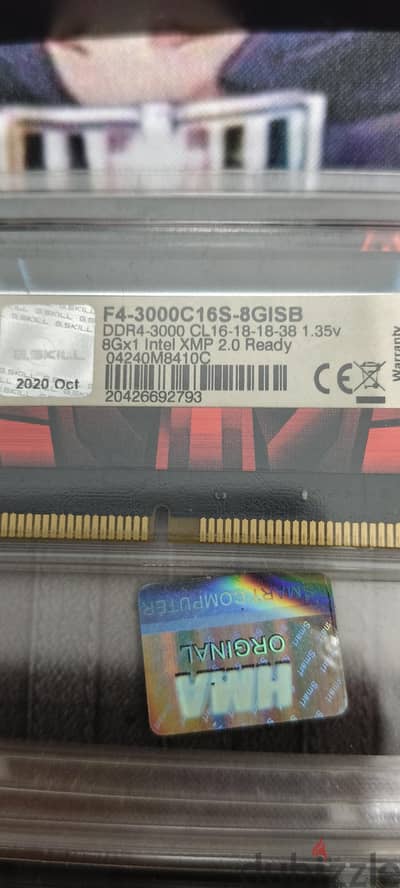 Ram 2×8 G skill cl16 3000mhz