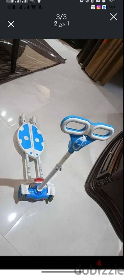 اسكوتر اطفال استعمال بسيط جدا. في البيت