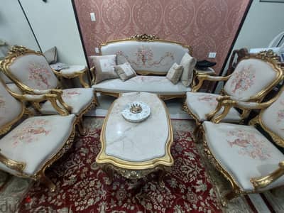 طقم صالون مدهب فرنساوي
