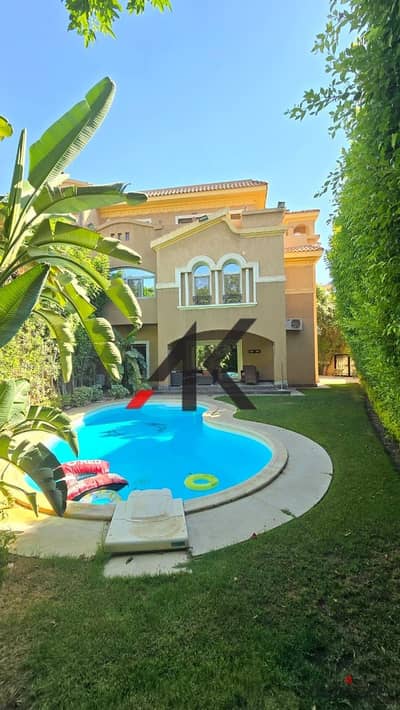 Furnished Twin House Villa  L433m. with pool For sale in Les Rois - New Cairo