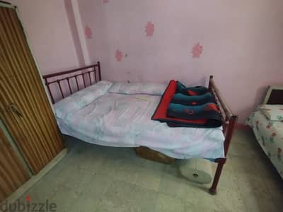 سرير + دولاب حديد