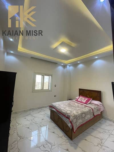 A stunning apartment 165 m with a panoramic view overlooking a garden next to the middle link and the Suez Road in Al-Shorouk City