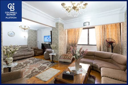 Apartment for sale, 125 sq m (net), Zizinia - (steps from Abu Qir Street and the tram) - priced at (4,700,000 EGP) - open view. "Middle floor"