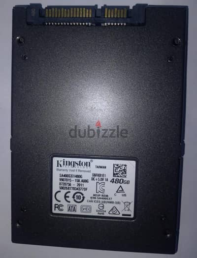 SSD Kingston 480GB + USB Case | حالة ممتازة وسعر مميز