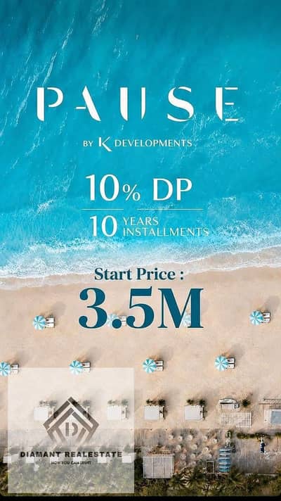 Chalet with panoramic sea and lagoon views in heart of North Coast at incredible price Over 10Years, next to ElAlamein and yacht marina.