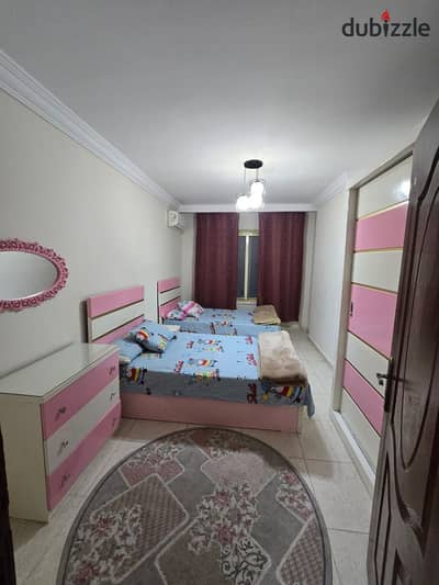 Available furnished apartment for not less than a year, branching from an area.
