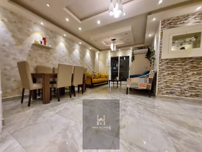 For rent in my city, an apartment of 135m, special finishing, fully furnished, and air-conditioned in B1