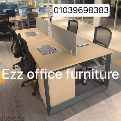 work station خشب mdf اسباني مستورد من شركة عز للاثاث المكتبي