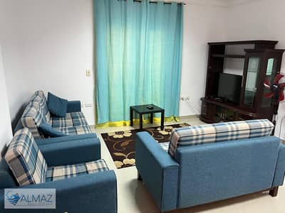 Fully furnished, air-conditioned 150 sq m apartment for rent in Al Narges Buildings, Fifth Settlement, near the German University and Fatima El Sharba