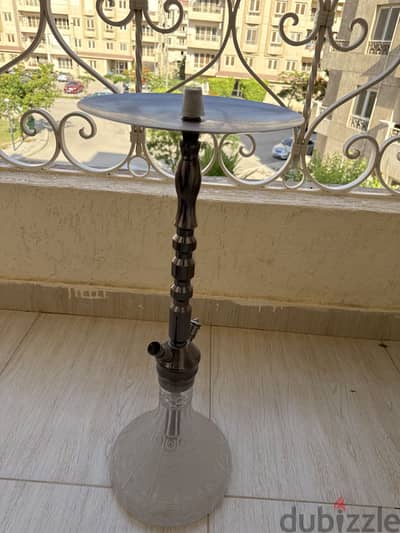 شيشة كروم مع ازازة كريستال