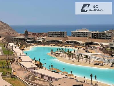 فيو دايركت ع ال Pool للبيع شاليه ارضي بجاردن متشطب 2 غرفة نوم استلام فوري للبيع فى قرية المونت جلالة العين السخنة ll Monte Galala Ain Sukhna