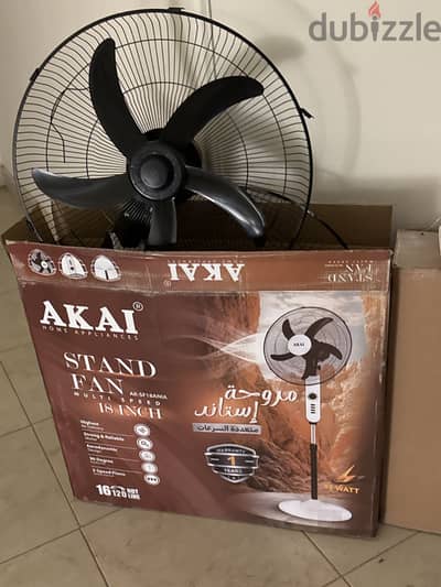 Brand new never used stand Akai fan