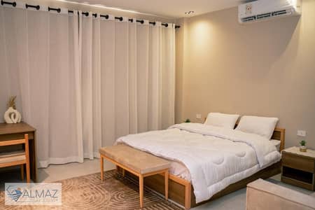 Furnished 60 sqm studio apartment for rent in South Academy A, First Settlement, near North 90th Street.