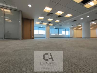 Office space for rent, 516 sq m, on 90th Street, near the banking district - finished with air conditioning - Fifth Settlement
