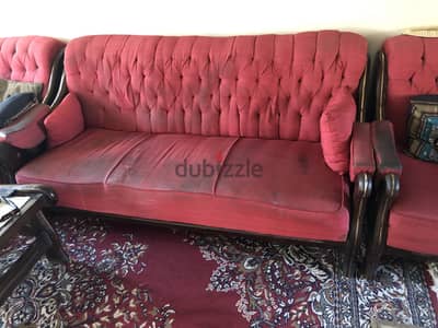 طقم انتريه كنبه واربع كراسى