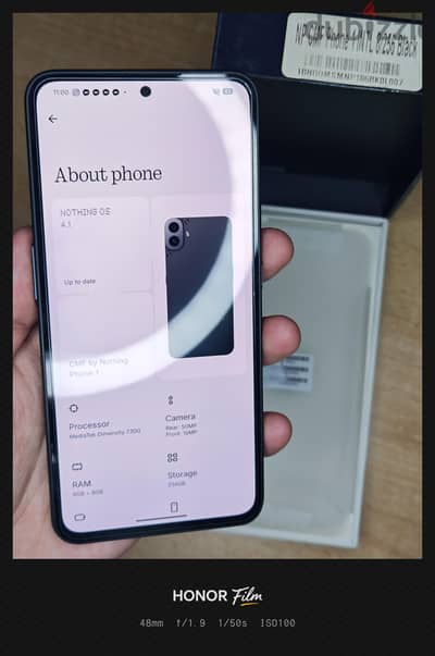 CMF Phone 1 by Nothing 8/256 بالعلبه بتاعته حالته نضيفه استخدام خفيف